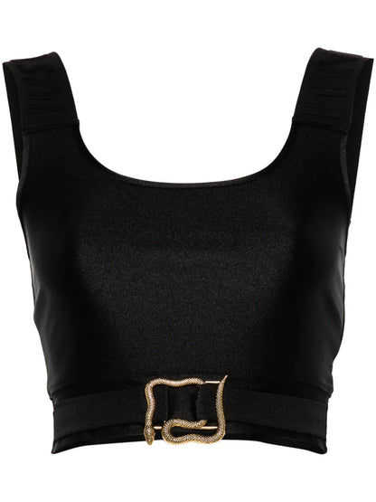 Logo-Straps Crop Top
