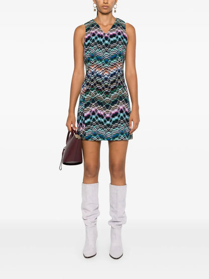 Interwoven-Design Mini Dress