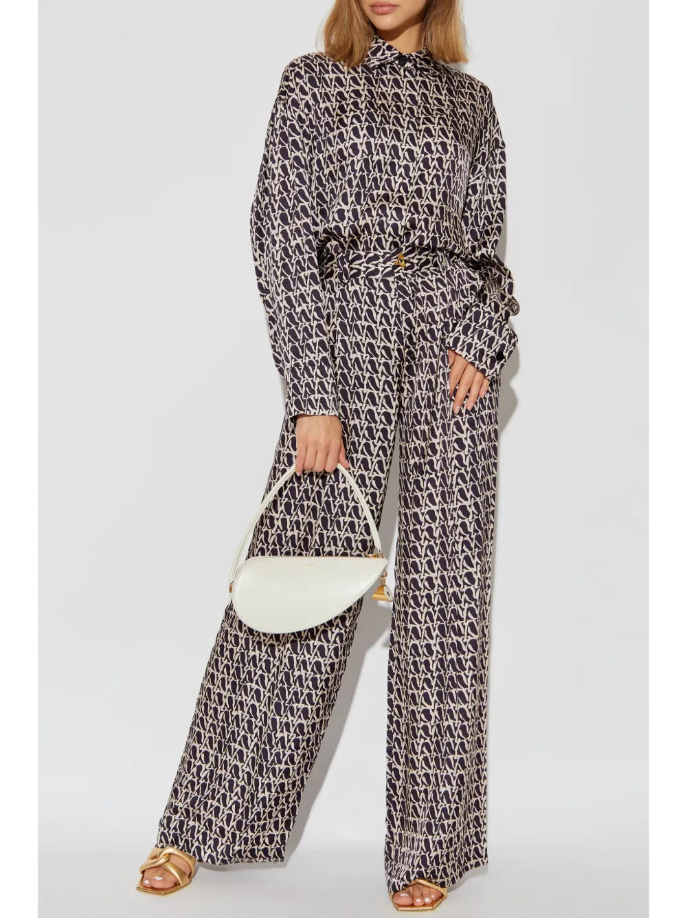 Wellen Monogram-Print Trousers