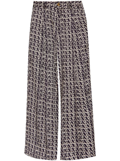 Wellen Monogram-Print Trousers