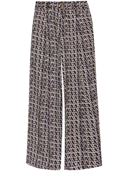 Wellen Monogram-Print Trousers