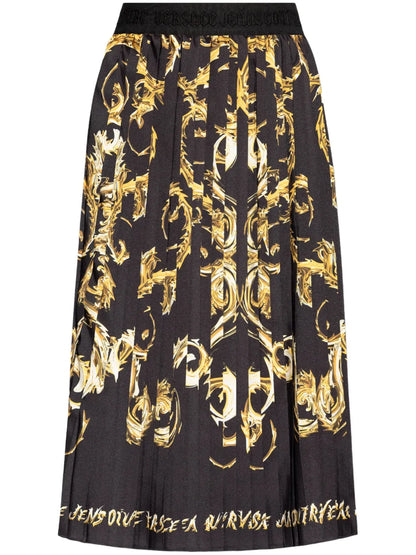 Chromo Couture Pleated Midi Skirt