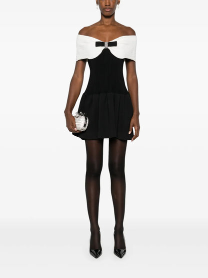 Bow-Detail Mini Dress