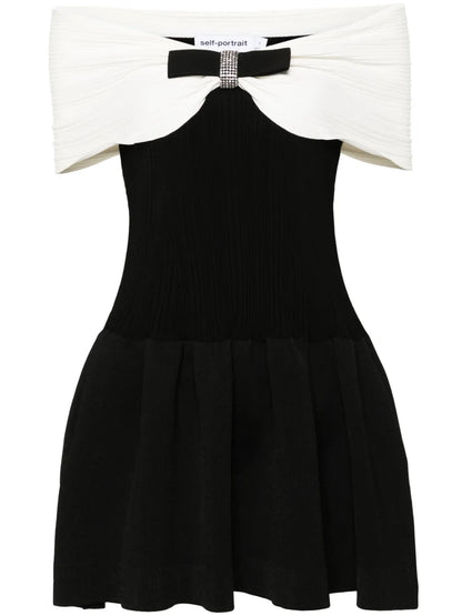 Bow-Detail Mini Dress