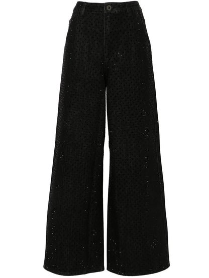 Rhinestone-Embellished Jeans