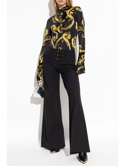 Decorative Buckle Trousers