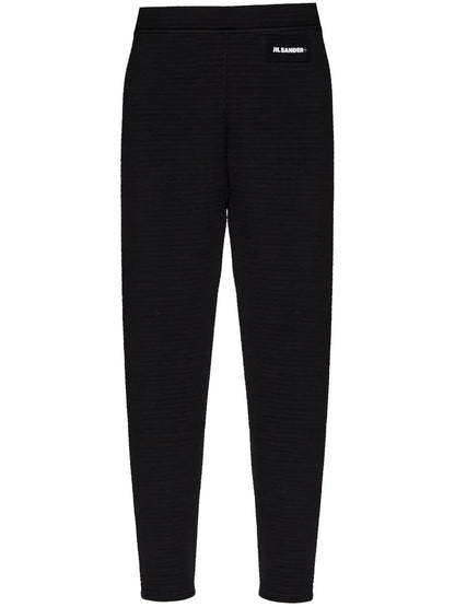 Logo-Patch Ribbed Leggings