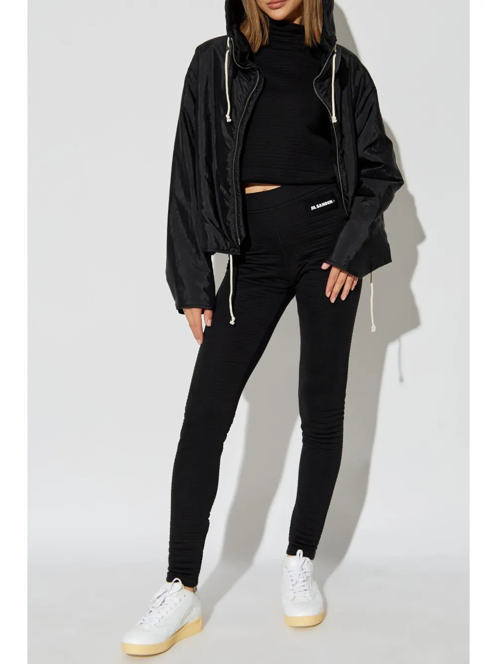 Logo-Patch Ribbed Leggings