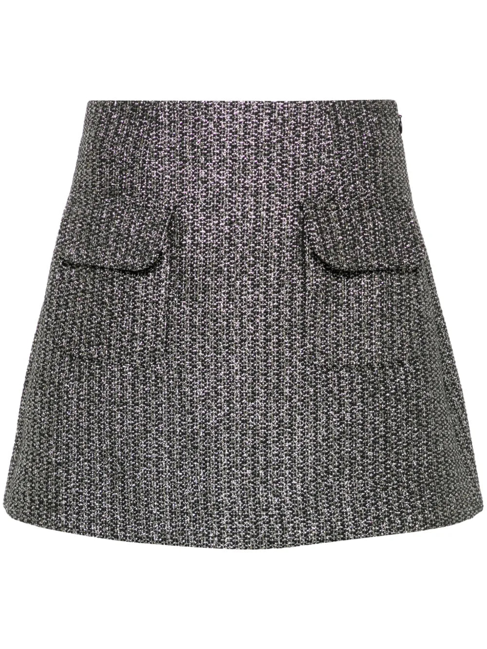 Metallic Bouclé Mini Skirt