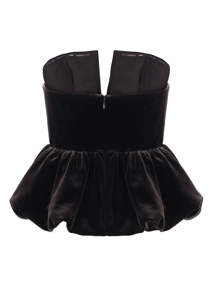 Velvet Puffball Top