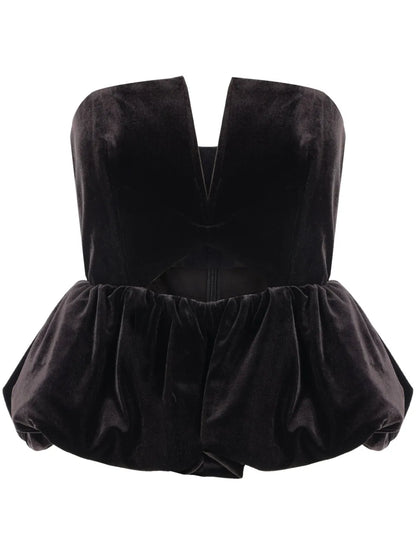 Velvet Puffball Top
