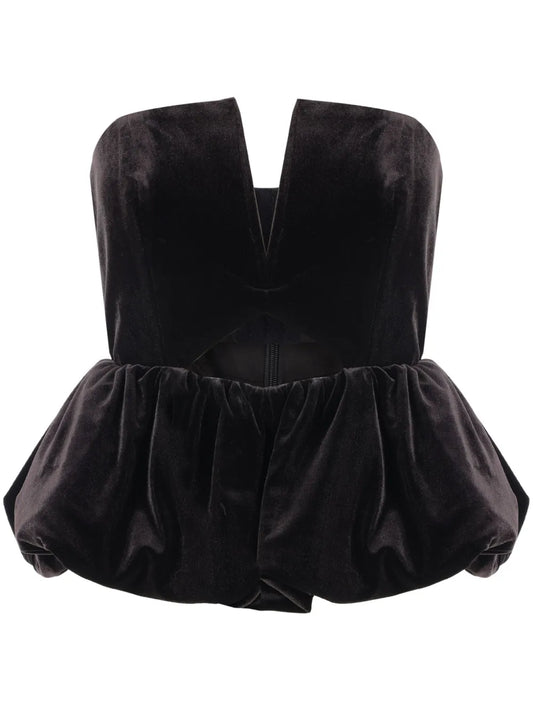 Velvet Puffball Top