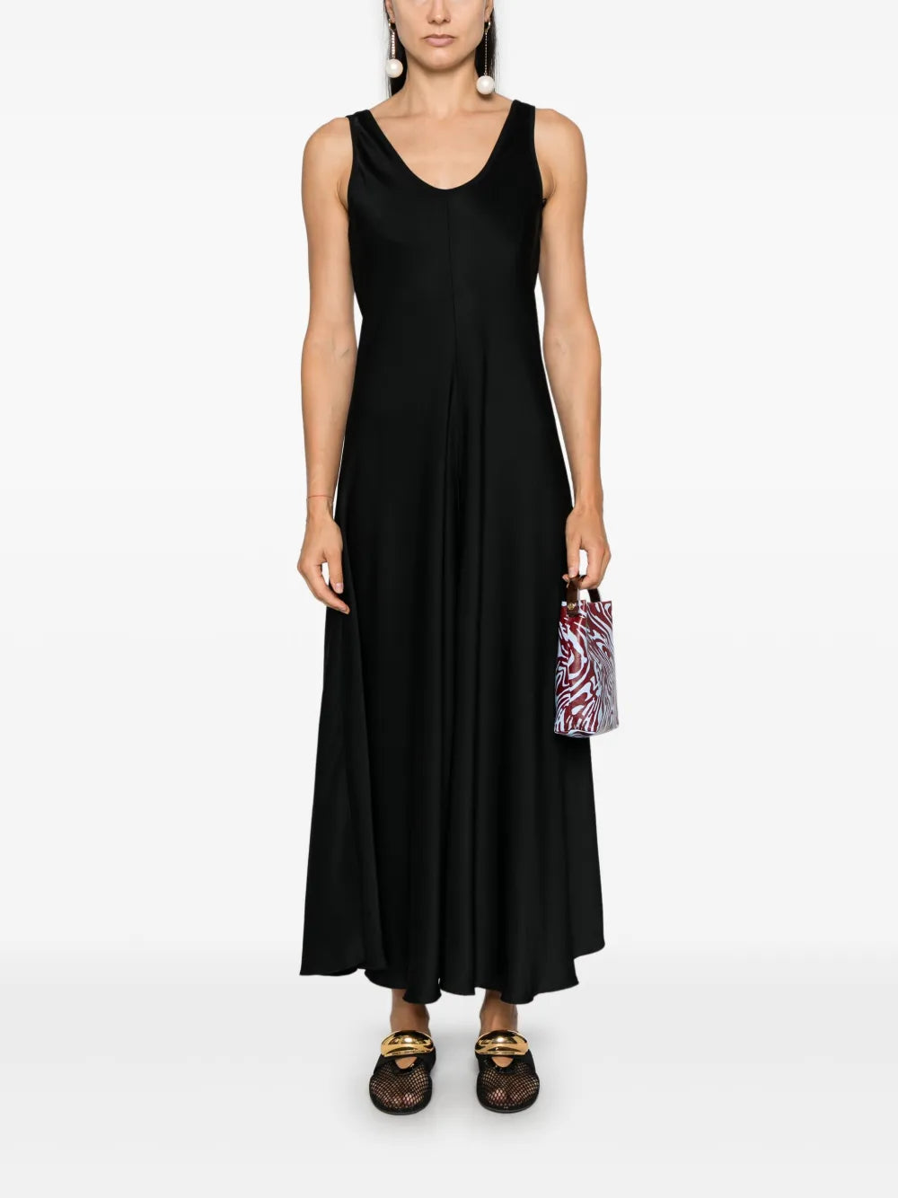 Satin Flared Dress