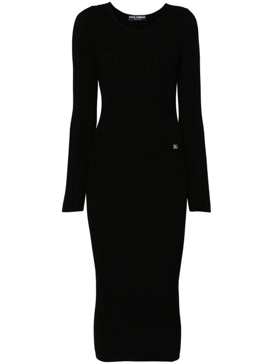 Logo-Lettering Midi Dress