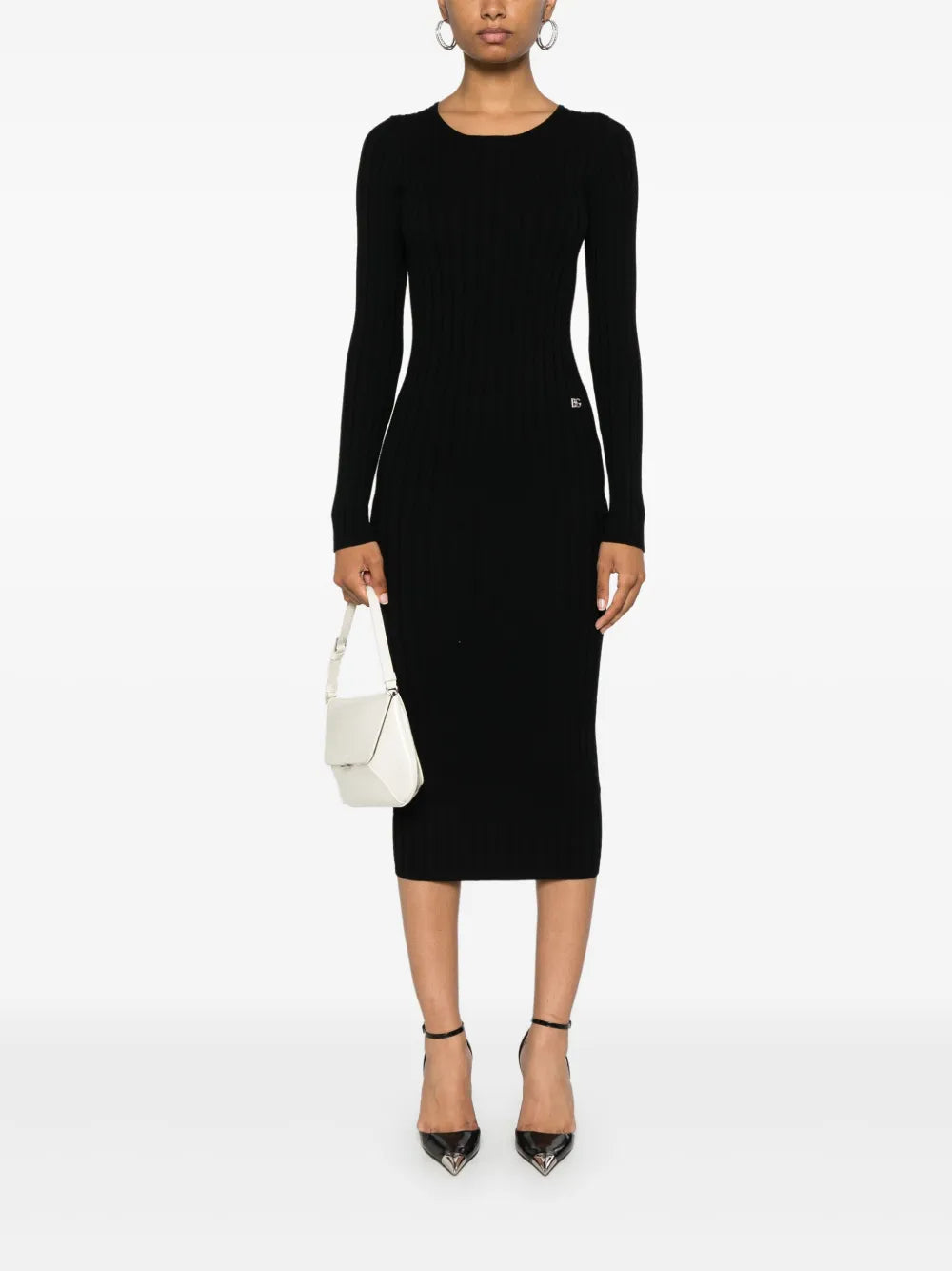 Logo-Lettering Midi Dress