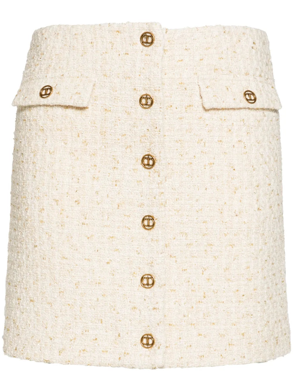 Logo-Engraved Buttons Skirt