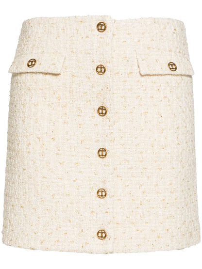 Logo-Engraved Buttons Skirt