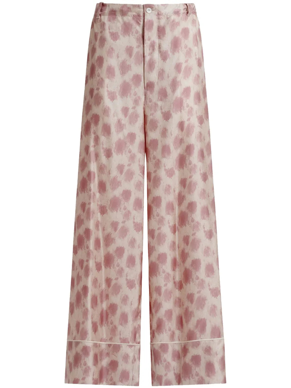 Silk Wide-Leg Trousers
