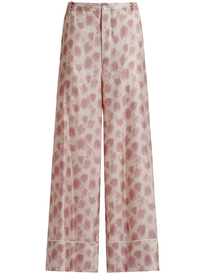 Silk Wide-Leg Trousers