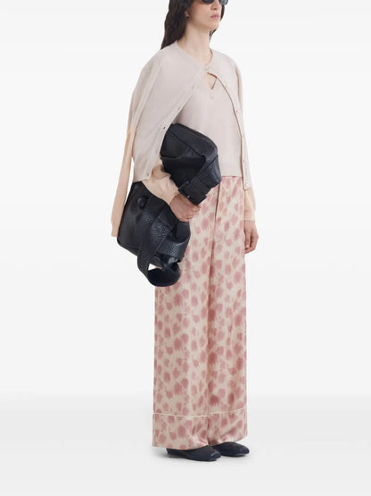 Silk Wide-Leg Trousers