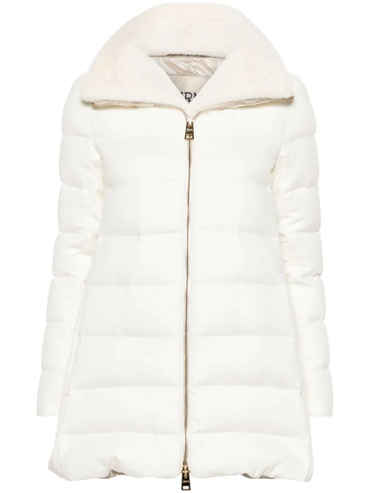Padded Zip-Fastening Coat