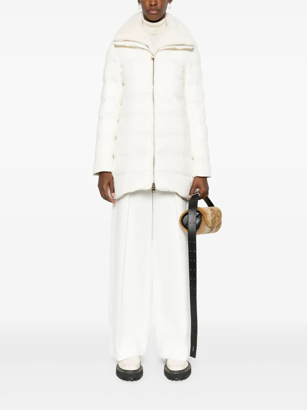 Padded Zip-Fastening Coat