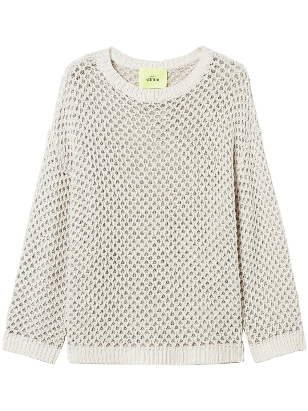 Lurex-Detail Open-Knit Sweater