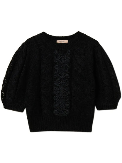 Lace-Detailing Jumper
