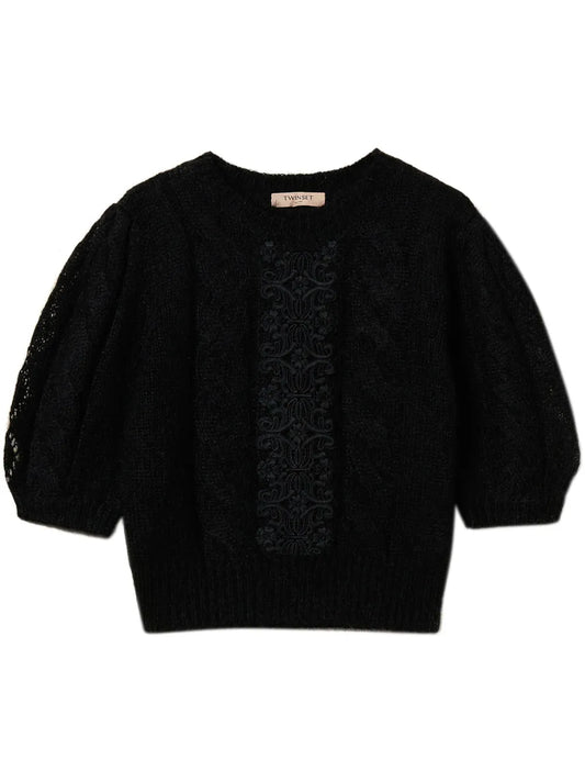 Lace-Detailing Jumper