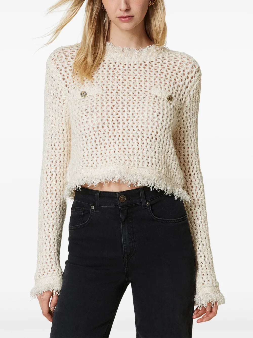 Jacquard Mesh Jumper