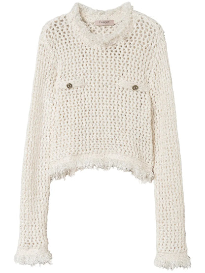 Jacquard Mesh Jumper