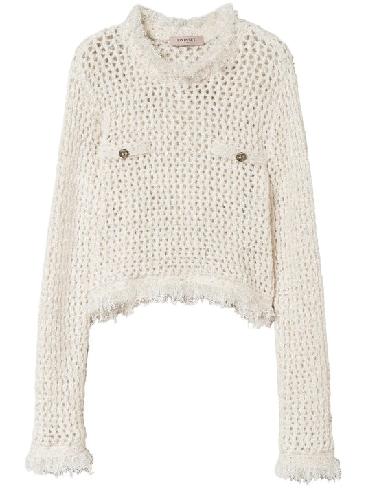 Jacquard Mesh Jumper