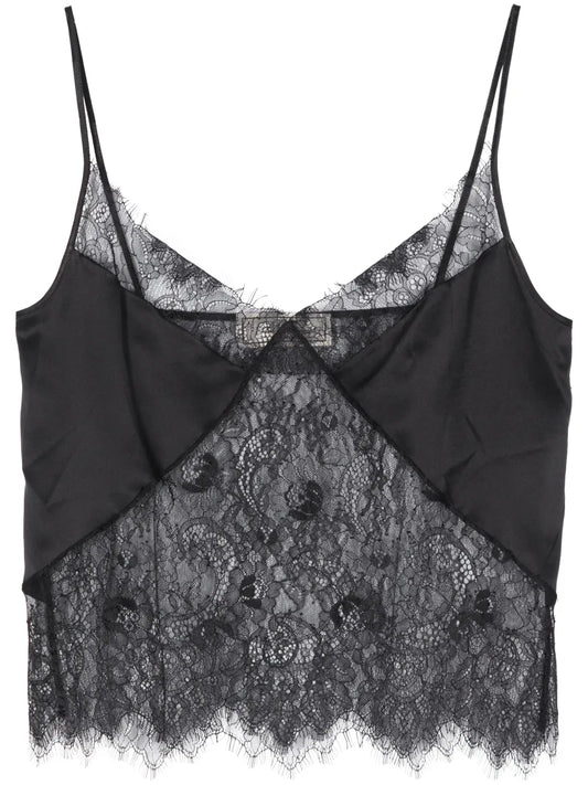 Scallop-Hem Lace Top