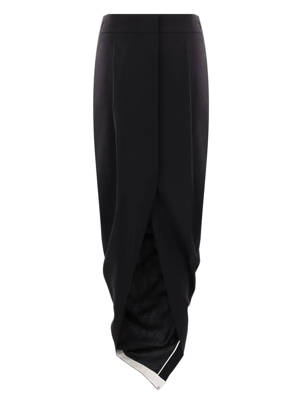 Draped-Design Midi Skirt