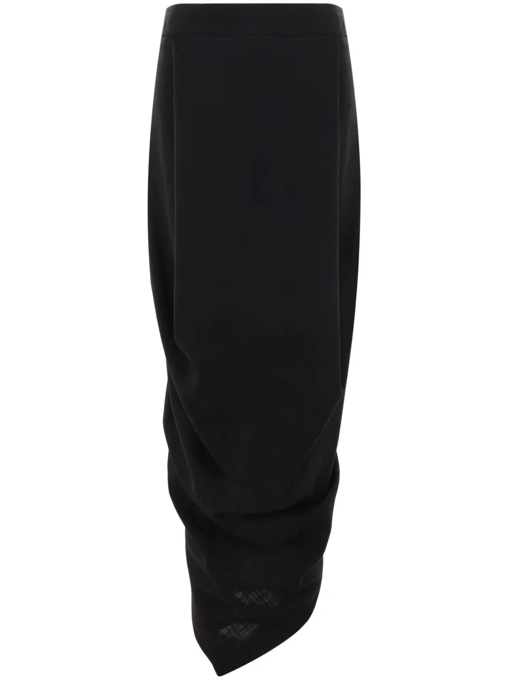 Draped-Design Midi Skirt