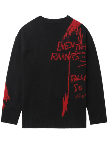 Intarsia Crew-Neck Sweater