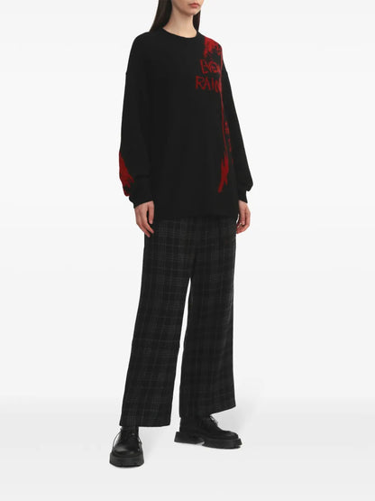 Intarsia Crew-Neck Sweater
