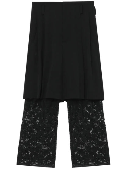 Layered Wool Trousers