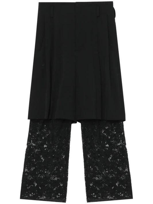 Layered Wool Trousers