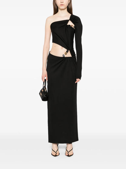 Tri Crystal Stone Column Dress