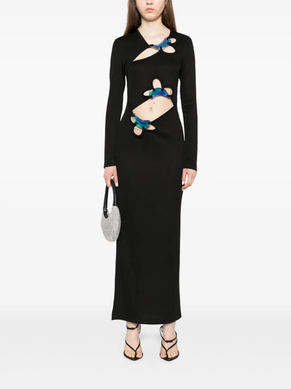 Looped Moodstone Long-Sleeved Dress