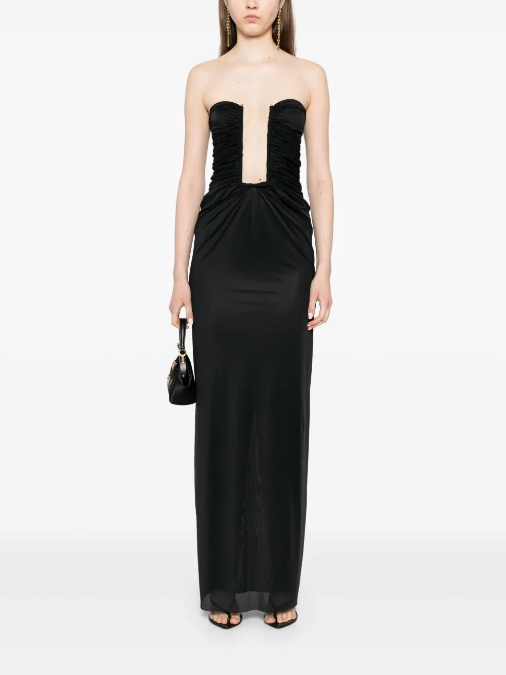 Plunge Strapless Dress