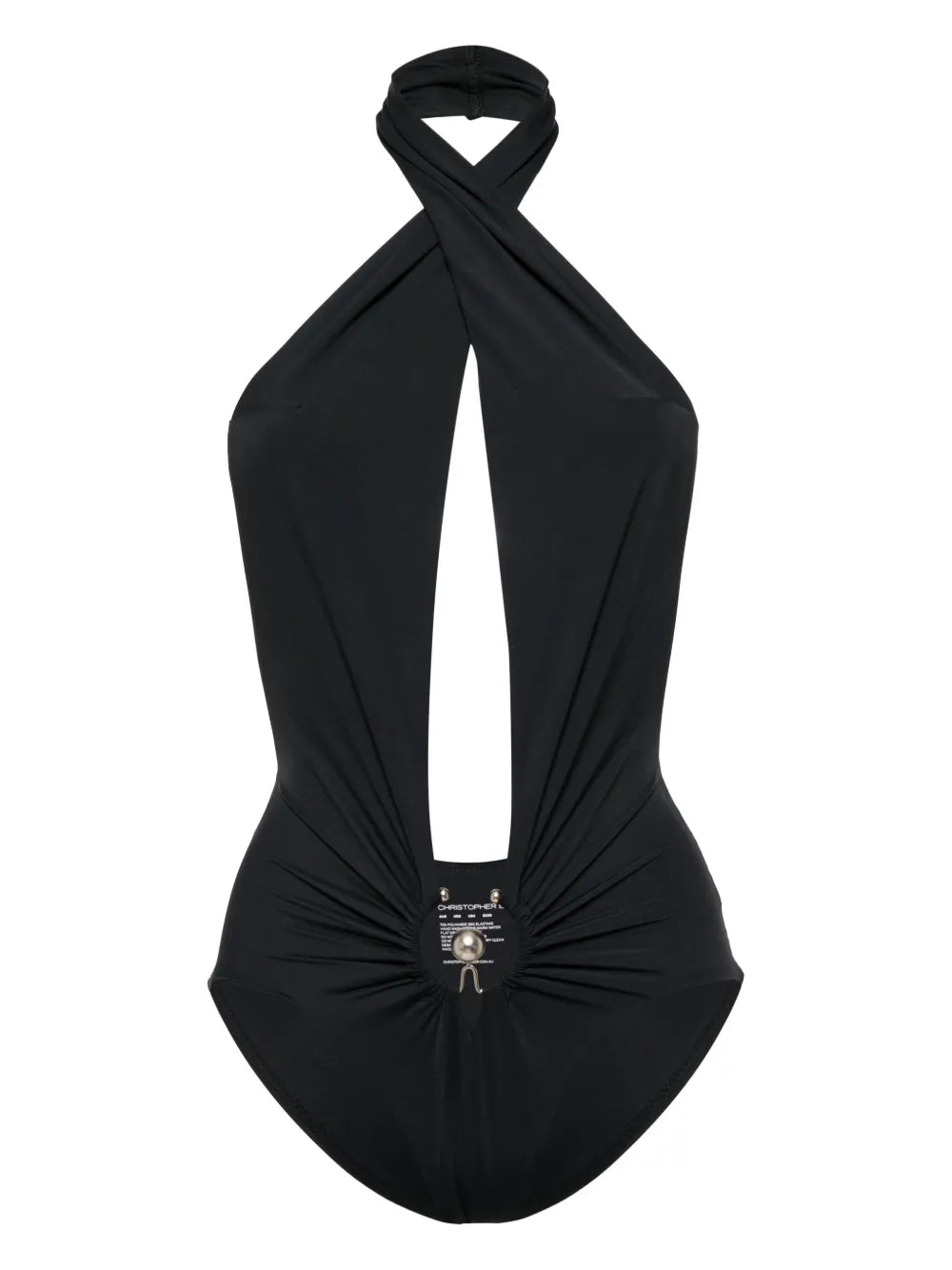 Pierced Orbit Halter Bodysuit