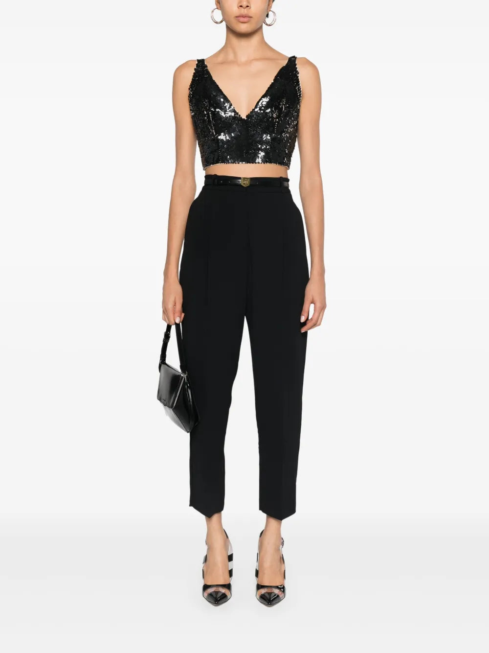 Sequinned Crop Top