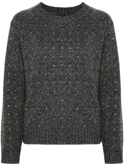 Crystal-Embellished Sweater