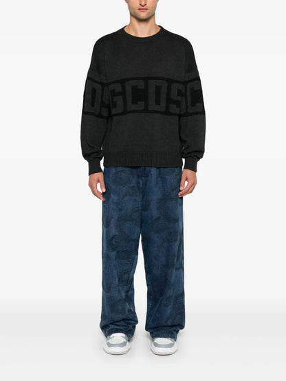Logo Band Crew-Neck Sweater