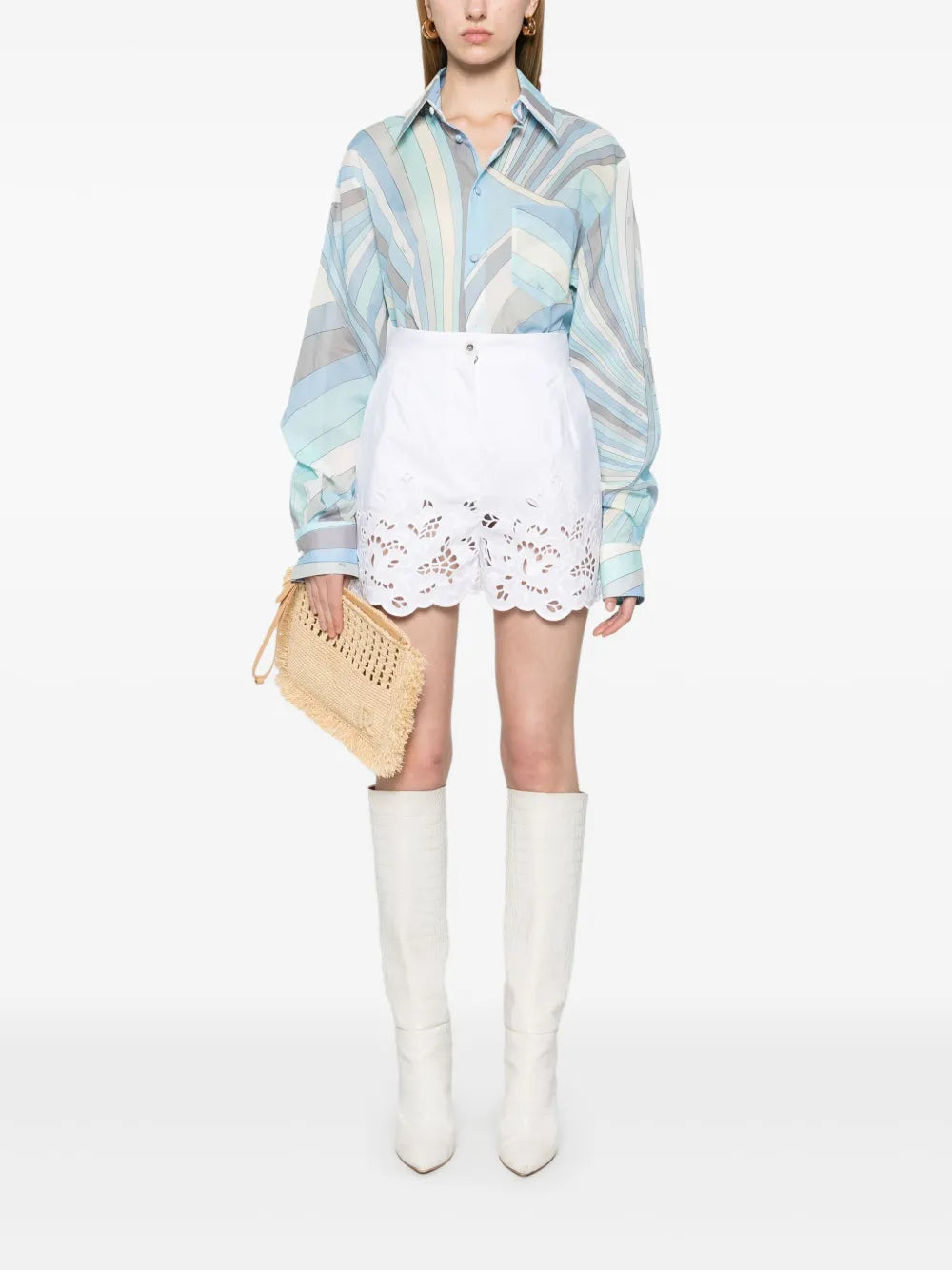 Cut Out-Detail Shorts