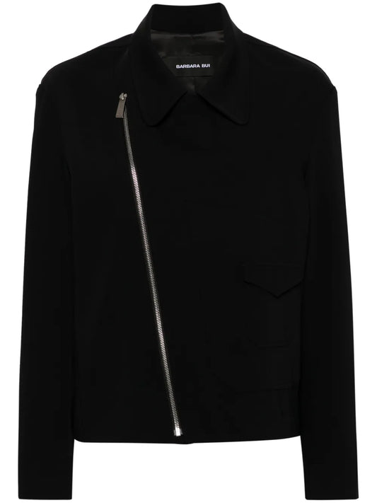 Crepe Biker Jacket