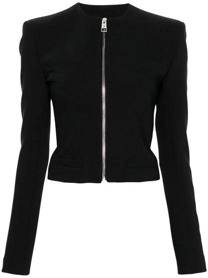 Zip-Fastening Cropped Jacket