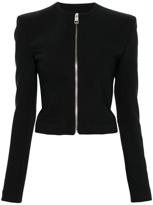 Zip-Fastening Cropped Jacket